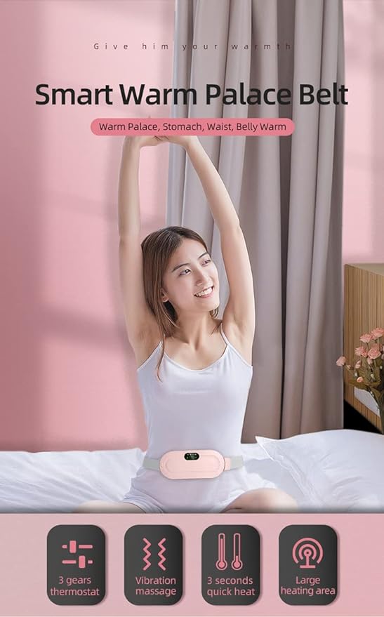 CrampEase Pro – Smart Heating & Massage Belt for Period Pain Relief